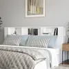 Image de vidaXL Hoofdbordkast 220x18,5x104,5 cm hoogglans wit811967
