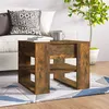 Image de vidaXL Table basse chêne fumé 55,5x55x45 cm bois d'ingénierie816931