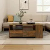 Image de vidaXL Table basse chêne fumé 102x55x42 cm bois d'ingénierie816934