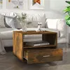 Image de vidaXL Table basse chêne fumé 55x55x40 cm bois d'ingénierie816937