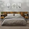 Image de vidaXL Tables de chevet murales 2 pcs Chêne fumé816965