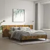 Image de Tête de lit murale Chêne fumé 240x1,5x80 cm Bois d ingénierie