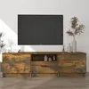Image de Meuble TV Chêne fumé 140x35x40 cm Bois d ingénierie