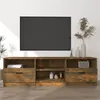 Image de vidaXL Meuble TV Chêne fumé 150x33,5x45 cm Bois d'ingénierie817114
