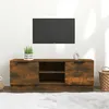 Image de vidaXL Meuble TV Chêne fumé 102x35x36,5 cm Bois d'ingénierie817132