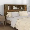 Image de Armoire de tête de lit Chêne fumé 140x18,5x104,5 cm