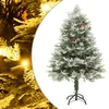 Image de vidaXL Kerstboom met LED en dennenappels 150 cm PVC en PE groen344296