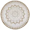 Image de vidaXL Tapijt met print rond 180 cm gevlochten jute343587
