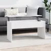 Image de vidaXL Table Basse Table d'Appoint Bout de Canapé Table de Salon Meuble de Salon Salle de Séjour Intérieur Blanc 102x50,5x52,5 cm Bois d'Ingénierie