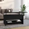 Image de Table basse Noir 80x50x40 cm Bois d ingénierie