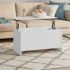 Image de Table basse Blanc 102x55,5x52,5 cm Bois d ingénierie