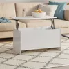 Image de Table basse blanc brillant 102x55,5x52,5 cm bois d ingénierie