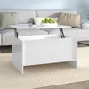 Image de vidaXL Table Basse Table d'Appoint Bout de Canapé Meuble de Salon Table de Salon Intérieur Blanc Brillant 80x55,5x41,5 cm Bois d'Ingénierie