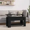 Image de Table basse noir 101x49x52 cm bois d ingénierie