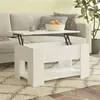 Image de Table basse blanc 79x49x41 cm bois d ingénierie