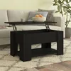 Image de Table basse noir 79x49x41 cm bois d ingénierie