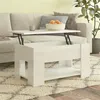 Image de vidaXL Table basse blanc brillant 79x49x41 cm bois d'ingénierie809716