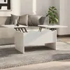 Image de vidaXL Table Basse Table d'Appoint Bout de Canapé Table de Salon Meuble de Salon Salle de Séjour Intérieur Bois d'Ingénierie Blanc 80x50x42,5 cm