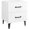 Image de vidaXL Table de chevet Blanc 40x35x47,5 cm