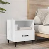 Image de vidaXL Table de Chevet Armoire de Lit Table de Nuit Armoire de Chevet Meuble de Chambre à Coucher Maison Intérieur Blanc Bois d'Ingénierie 812024