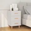 Image de vidaXL Table de chevet blanc 40x40x66 cm bois d'ingénierie812078