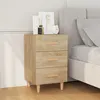 Image de vidaXL Nachtkastje 40x40x66 cm bewerkt hout sonoma eikenkleurig812081