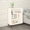 Image de vidaXL Buffet Armoire de Rangement Organisateur de Maison Meuble de Rangement Armoire de Salon Intérieur Blanc 69,5x32,5x90 cm Bois d'Ingénierie