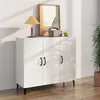 Image de vidaXL Dressoir 90x34x80 cm bewerkt hout wit812501