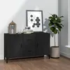 Image de Buffet noir 100x36x60 cm bois d ingénierie