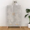 Image de Buffet haut Gris béton 70x31x115 cm Bois d ingénierie