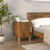 Image de vidaXL Table de chevet Chêne fumé Bois d'ingénierie817309