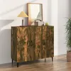 Image de Buffet chêne fumé 90x34x80 cm bois d ingénierie