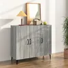 Image de vidaXL Dressoir 90x34x80 cm bewerkt hout grijs sonoma eikenkleurig817463