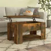 Image de vidaXL Table basse Chêne fumé 79x49x41 cm Bois d'ingénierie819275