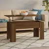 Image de vidaXL Table Basse Table d'Appoint Bout de Canapé Meuble de Salon Salle de Séjour Intérieur Chêne Marron 101x49x52 cm Bois d'Ingénierie