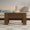 Image de vidaXL Table Basse Table d'Appoint Bout de Canapé Meuble de Salon Salle de Séjour Intérieur Chêne Marron 79x49x41 cm Bois d'Ingénierie