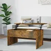 Image de Table basse Chêne fumé 80x50,5x41,5 cm Bois d ingénierie