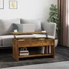 Image de vidaXL Salontafel 102x50x52,5 cm bewerkt hout gerookt eikenkleurig819290