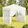 Image de vidaXL Partytent inklapbaar met zijwanden 2x2 m cràmekleurig93508