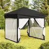 Image de vidaXL Partytent inklapbaar met zijwanden 2x2 m zwart93511