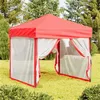 Image de Tente de réception pliable vidaXL avec parois Rouge 2x2 m