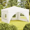 Image de vidaXL Partytent inklapbaar met zijwanden 3x3 m cràmekleurig93522