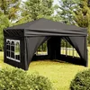 Image de vidaXL Partytent inklapbaar met zijwanden 3x3 m zwart93525