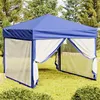 Image de vidaXL Partytent inklapbaar met zijwanden 3x3 m blauw93528
