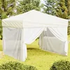 Image de vidaXL Partytent inklapbaar met zijwanden 3x3 m cràmekleurig93529