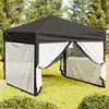Image de vidaXL Partytent inklapbaar met zijwanden 3x3 m antracietkleurig93530