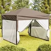 Image de vidaXL Partytent inklapbaar met zijwanden 3x3 m taupe93533