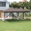 Image de Tente de réception pliable avec parois Taupe 3x6 m