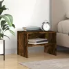 Image de Table de chevet Chêne fumé 40x30x30 cm Bois d ingénierie