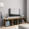 Image de Bibliothèque Meuble TV Chêne fumé 143x30x36cm Bois d ingénierie